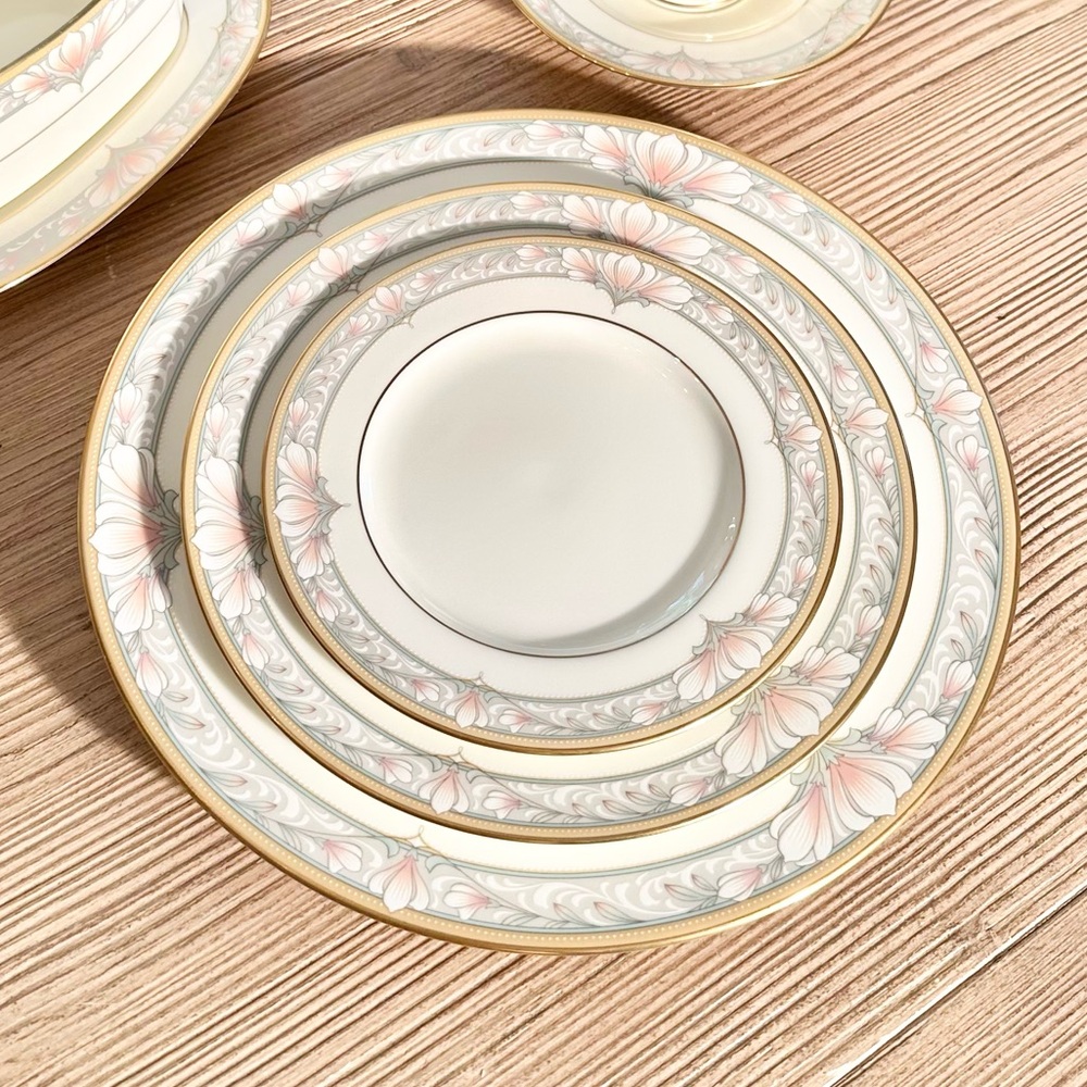 Noritake Barrymore 2 Plates-Bone China-Pristine!
